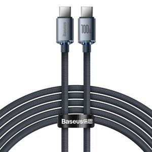 Baseus USB-C till USB-C Snabbladdningskabel, 100W, 2m - Svart