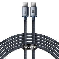 Baseus USB-C till USB-C Snabbladdningskabel, 100W, 2m - Svart