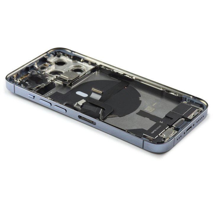 Rear Housing with small parts (EU Version) Compatible for iPhone 13 Pro Blue Pulled