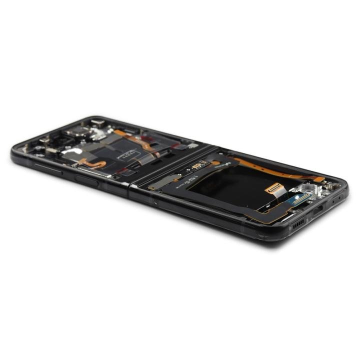 Display Complete with Housing Compatible for Samsung Galaxy Z Flip3 5G Black Service Pack