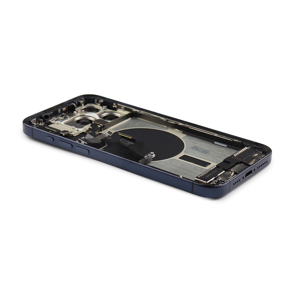 Rear Housing with small parts (US Version) For iPhone 15 Pro Max Blue Titanium Pulled