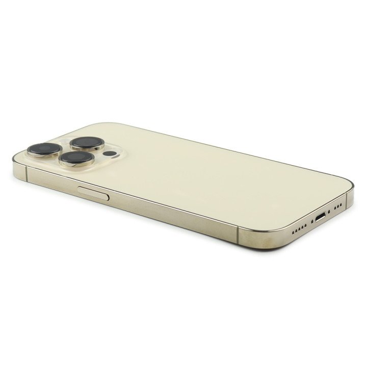Rear Housing Assembly with small parts Compatible for iPhone 14 Pro Gold Refurbished