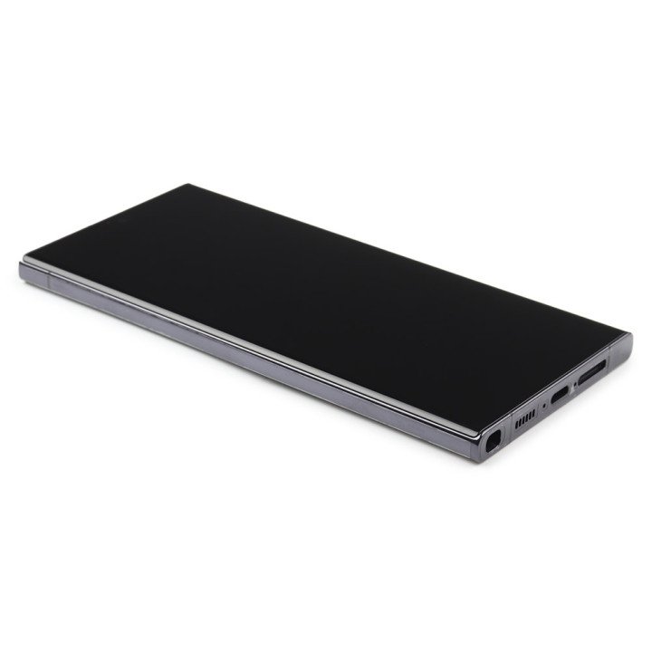 Display Pre-assembled Complete with Housing Compatible for Samsung Galaxy S23 Ultra (SM-S918B) Black Service Pack