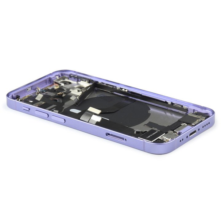 Rear Housing with small parts (EU Version) Compatible for iPhone 12 Mini Purple Pulled