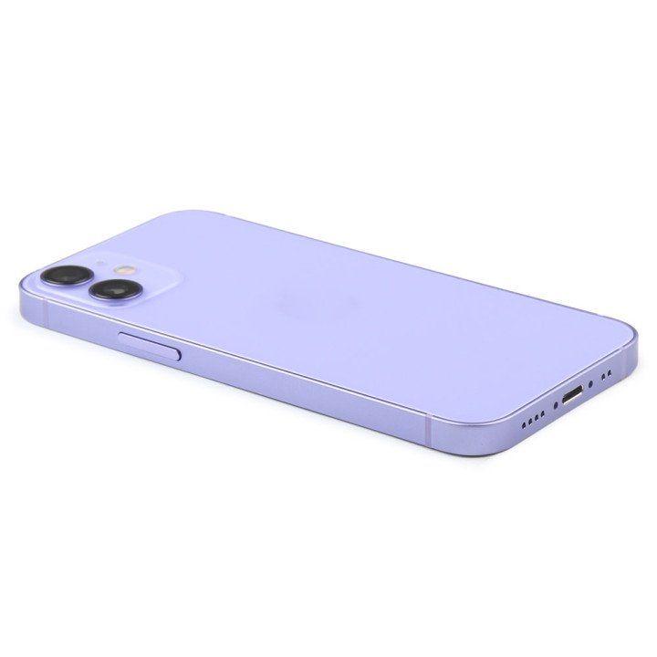 Rear Housing with small parts (EU Version) Compatible for iPhone 12 Mini Purple Pulled