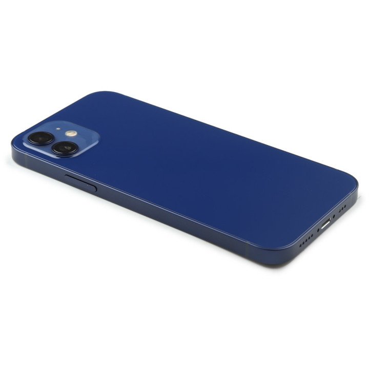 Rear Housing with small parts (EU Version) Compatible for iPhone 12 Blue Pulled