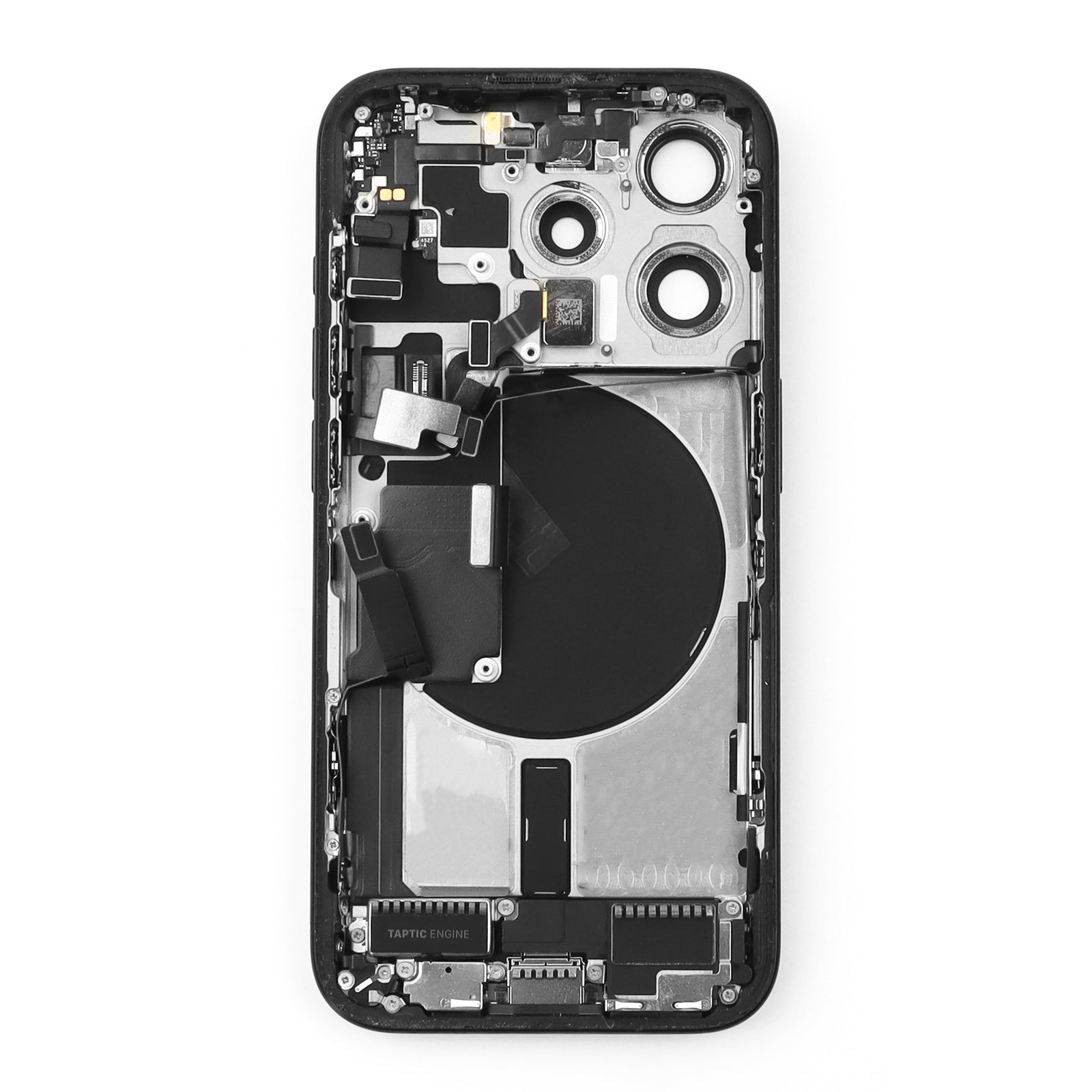 Rear Housing with small parts (US Version) For iPhone 15 Pro Black Titanium Pulled
