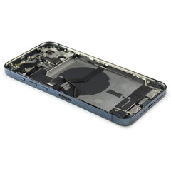 Rear Housing with small parts (EU Version) Compatible for iPhone 12 Pro Max Blue Pulled