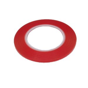 Röd Superstark dubbelhäftande tejprulle 0,1 cm