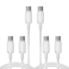 SiGN USB-C till USB-C kabel , 100W, 3-pack, 1,2m/2m/3m - vit