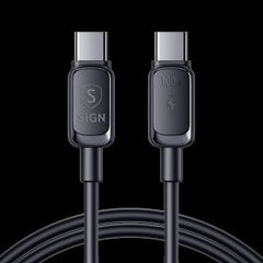 SiGN USB-C till USB-C Kabel 100W, 1.2m - Svart