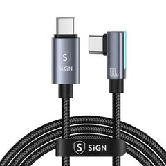 SiGN USB-C till USB-C Kabel 1.2m, 100W - Svart