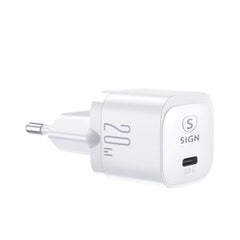 SiGN Väggladdare USB-C PD, 20W - Vit