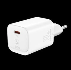 SiGN Single-Port Snabbladdare, 30W - Vit