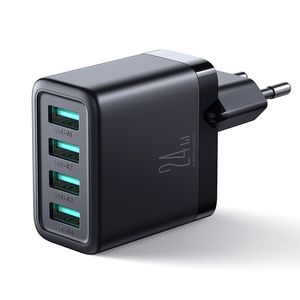 SiGN 4.8A 4xUSB-A Laddare, 24W - Svart