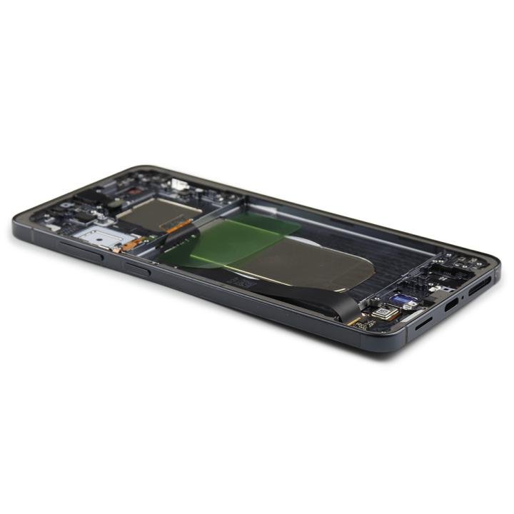 Display Assembly Complete with Housing Compatible for Samsung Galaxy S25 Edge (SM-S937B) Titanium Black Service Pack