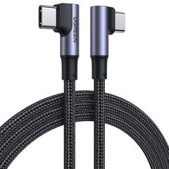 Ugreen Vinklad USB-C till USB-C Kabel 100W, 2m - Svart