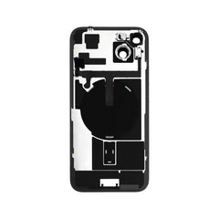 Back Cover incl. Camera lens, Flash Light and Wireless Charging For iPhone 15 Plus Black Titanium Pulled C