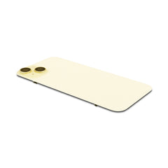Back Cover incl. Camera lens, Flash Light and Wireless Charging For iPhone 15 Plus Yellow Titanium Pulled B