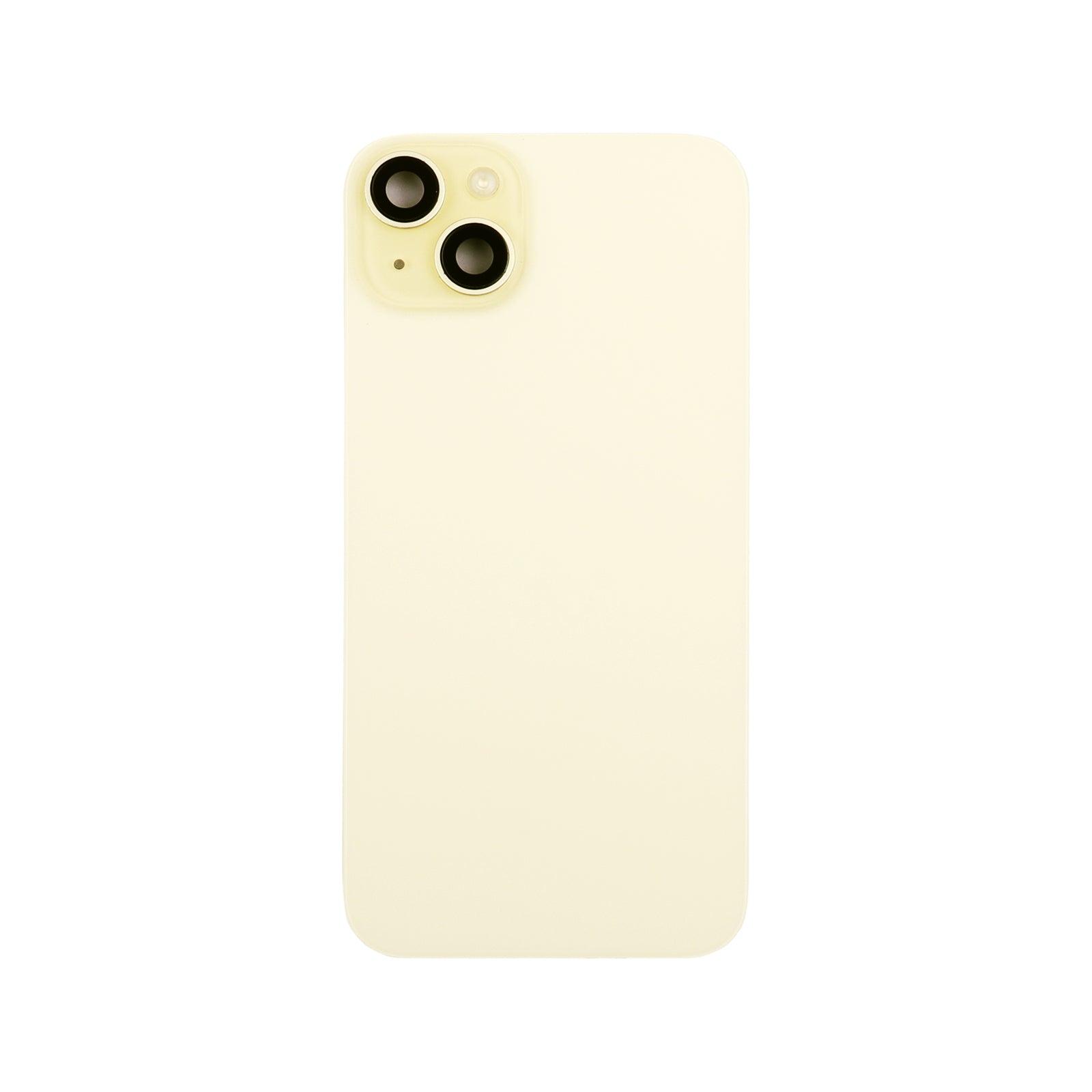 Back Cover incl. Camera lens, Flash Light and Wireless Charging For iPhone 15 Plus Yellow Titanium Pulled B