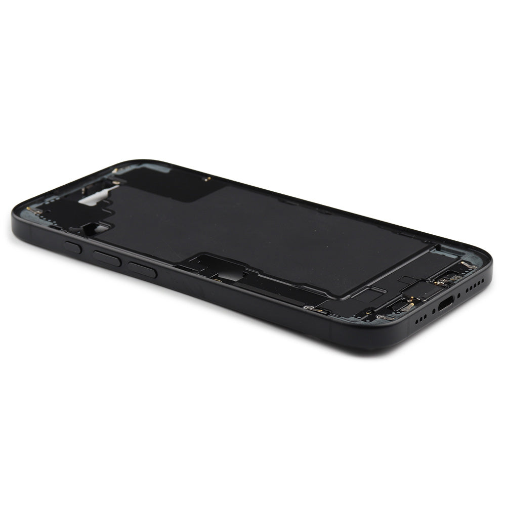 Middle Frame With Power And Volume Button (US Version) For iPhone 16 Black Pulled