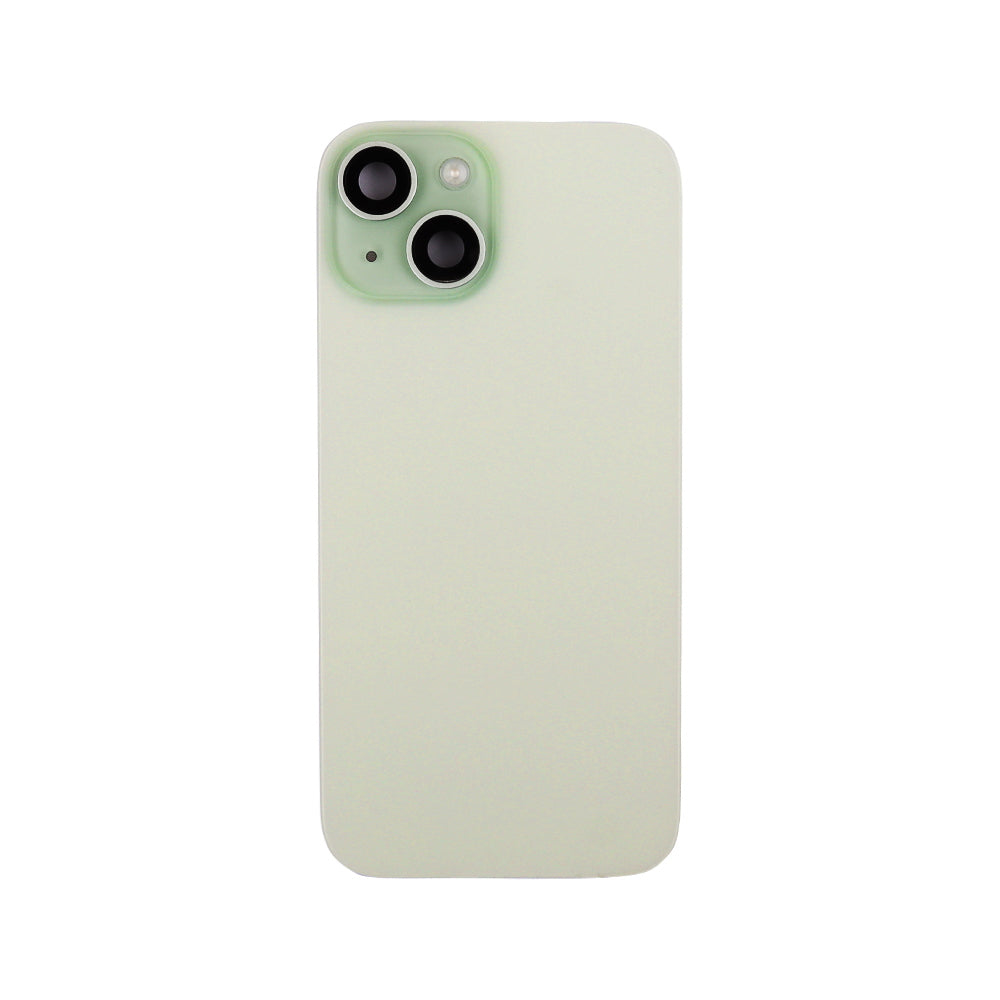Back Cover incl. Camera lens, Flash Light and Wireless Charging For iPhone 15 (EU Version) Green Titanium Pulled C