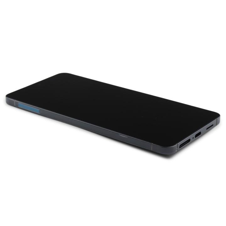 Display Assembly Complete with Housing Compatible for Samsung Galaxy S25 Edge (SM-S937B) Titanium Black Service Pack