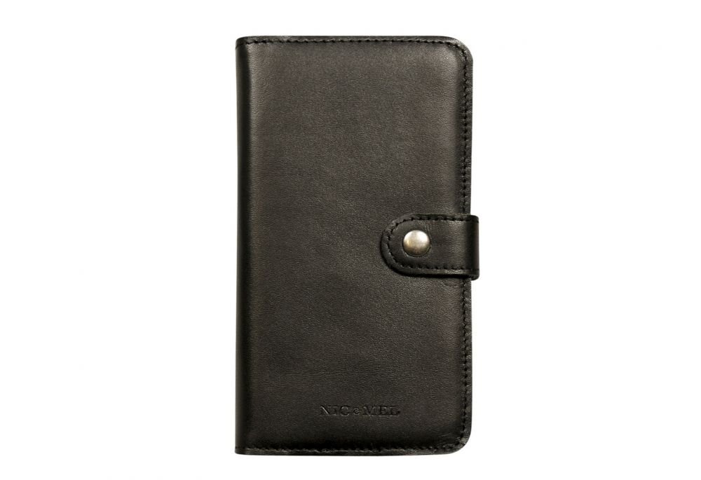 ANDREW PHONE WALLET Black Leather iPhone 11, XR