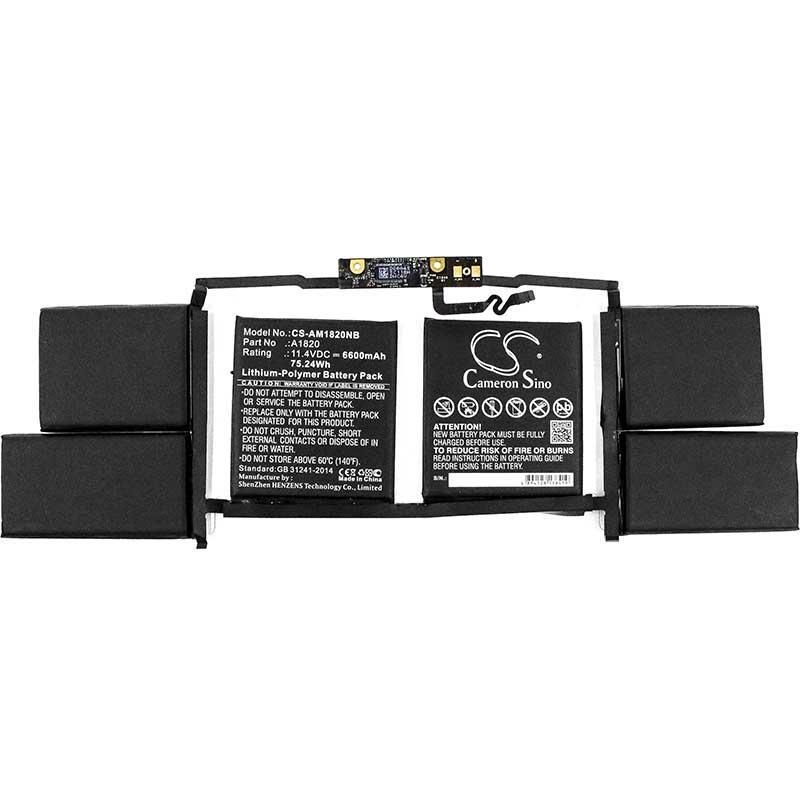 Macbook Pro 15" (A1820) Li-Polymer Battery, 6600mAh/75.24Wh