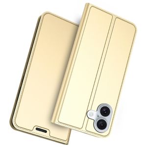 iPhone 16 Plus Fodral med Kortplats och Stativ - Guld