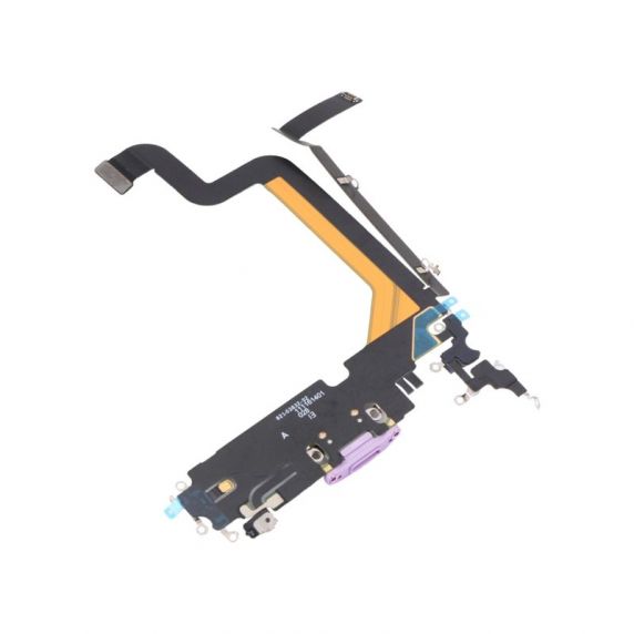 iPhone 14 Pro Laddkontakt med Flexkabel Original - Lila