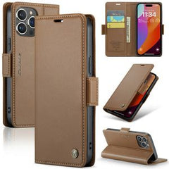 CASEME 023 Series iPhone 16 Pro Fodral - Brun