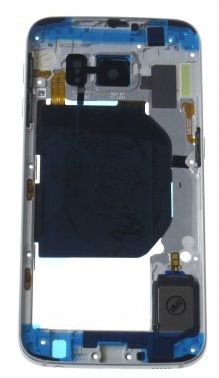 Galaxy S6 (SM-G920F) Middle frame and camera lens, blue