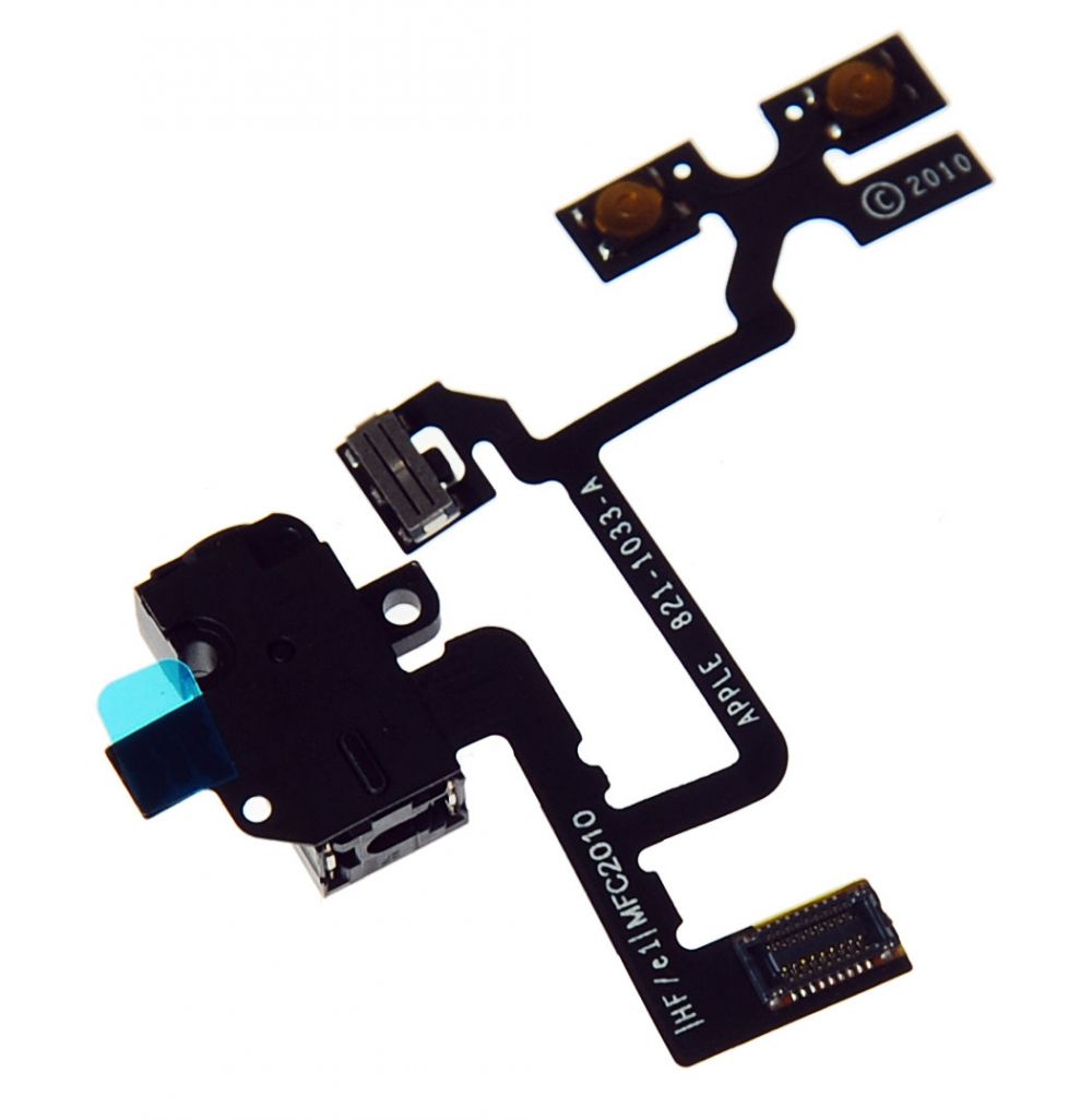 Hörlursuttag med flexkabel för iPhone 4, svart