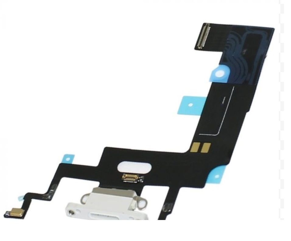 iPhone XR Charging Dock Flex Cable W/ Main Microphone White
