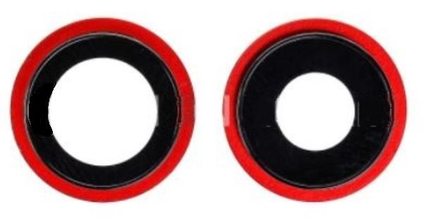 iPhone 12/12 Mini Rear Camera Holder with Lens - Red