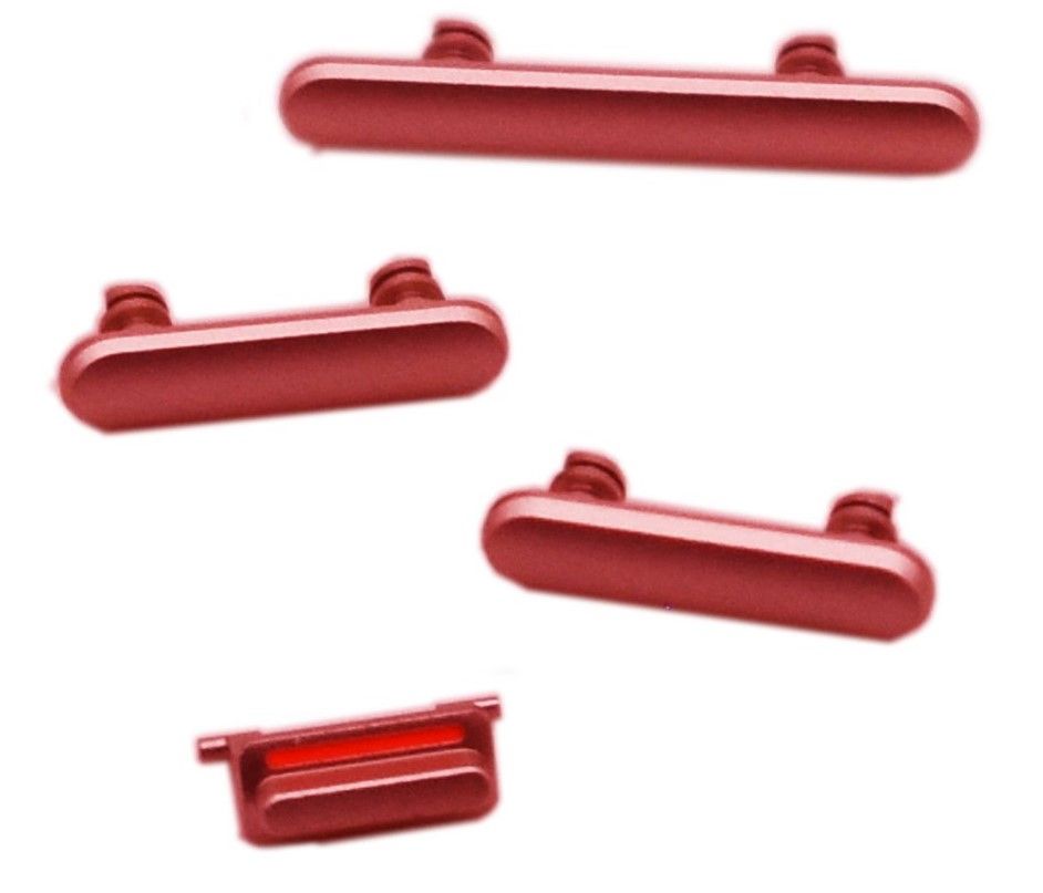 iPhone 11 Power, Volume and Mute Buttons, Red