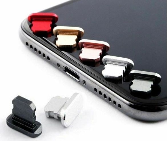 iPhone XS Max,XR,X,8,7,6S,6,SE,Charging Dock Port Plug black