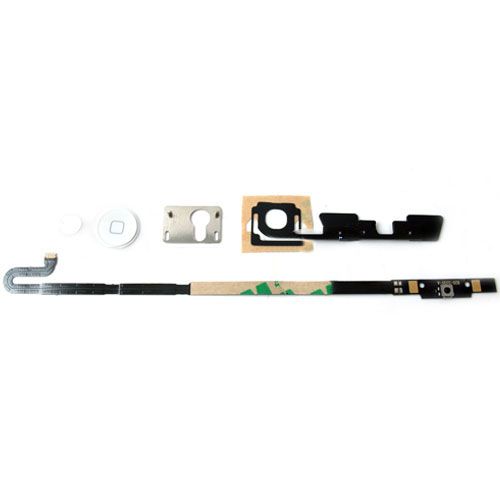 iPad 4 hemknappflex med vit hemknapp.. kit 5st delar