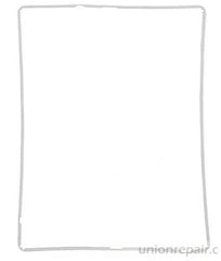 iPad 4 pekskärm stödram vit