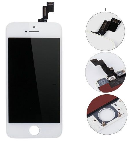 iPhone 5S LCD screen, AC Factory, white