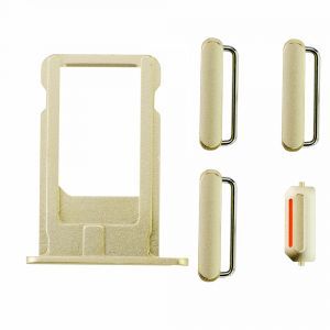 iPhone 6 Plus Sidoknapps Set med Sim Fack - Guld