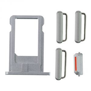 iPhone 6 Plus Sidoknapps Set med Sim Fack - Grå