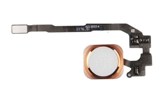 iPhone 5S home button with flex ring and complete in rose