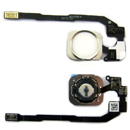 iPhone 5S/SE hemknappen med ringen & flex komplett i silver