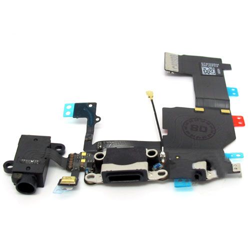 iPhone 5S lightning flex med hörlurs flex-uttag, svart