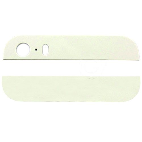 iPhone 5S topp & botten bezel del uppsättning Baksida - vit