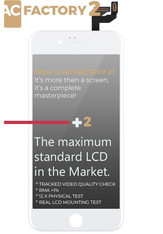 iPhone 6S, LCD screen, AC Factory 2, white