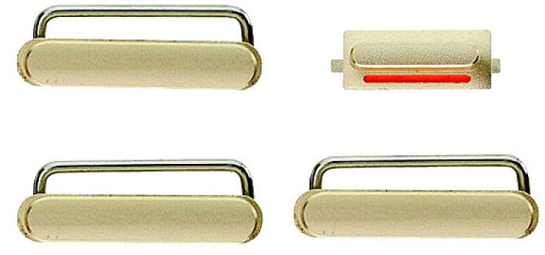 iPhone 6 & 6 Plus Sidoknapps Set - Guld 4st delar