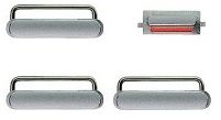 iPhone 6 & 6 Plus Sidoknapps Set - Silver 4st delar